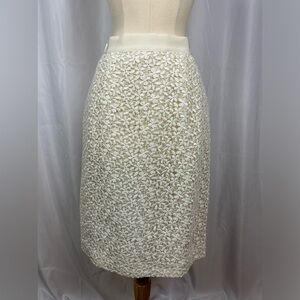 NWT Giambattista Valli Ivory Lace Skirt Sz 40